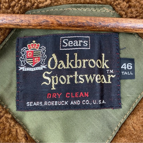 Vintage Oakbrook Sportswear size 46 Tall Men’s Brown Corduroy Button Up Coat - Picture 5 of 9